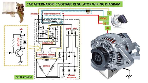 alternator regulator wiring diagram 